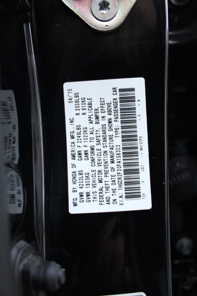 Honda Accord 4dr I4 CVT LX 2015