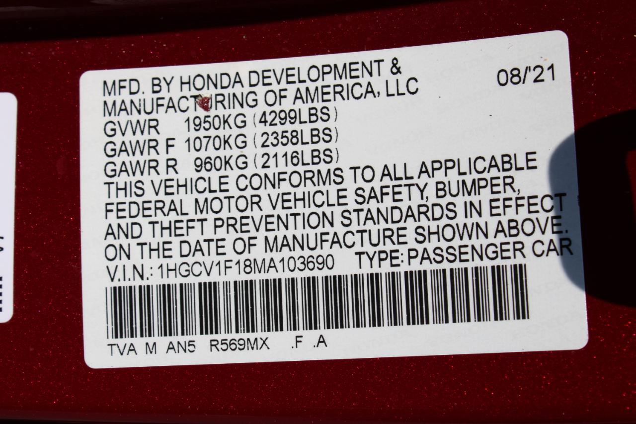 Honda Accord Sedan LX 1.5T CVT 2021