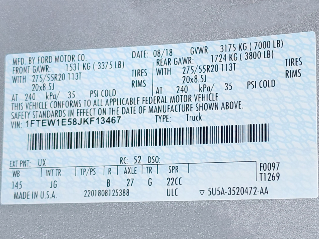 Ford F-150 STX SuperCrew 4WD 2018