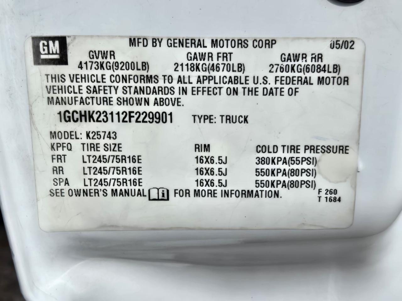 Chevrolet Silverado 2500HD  2002