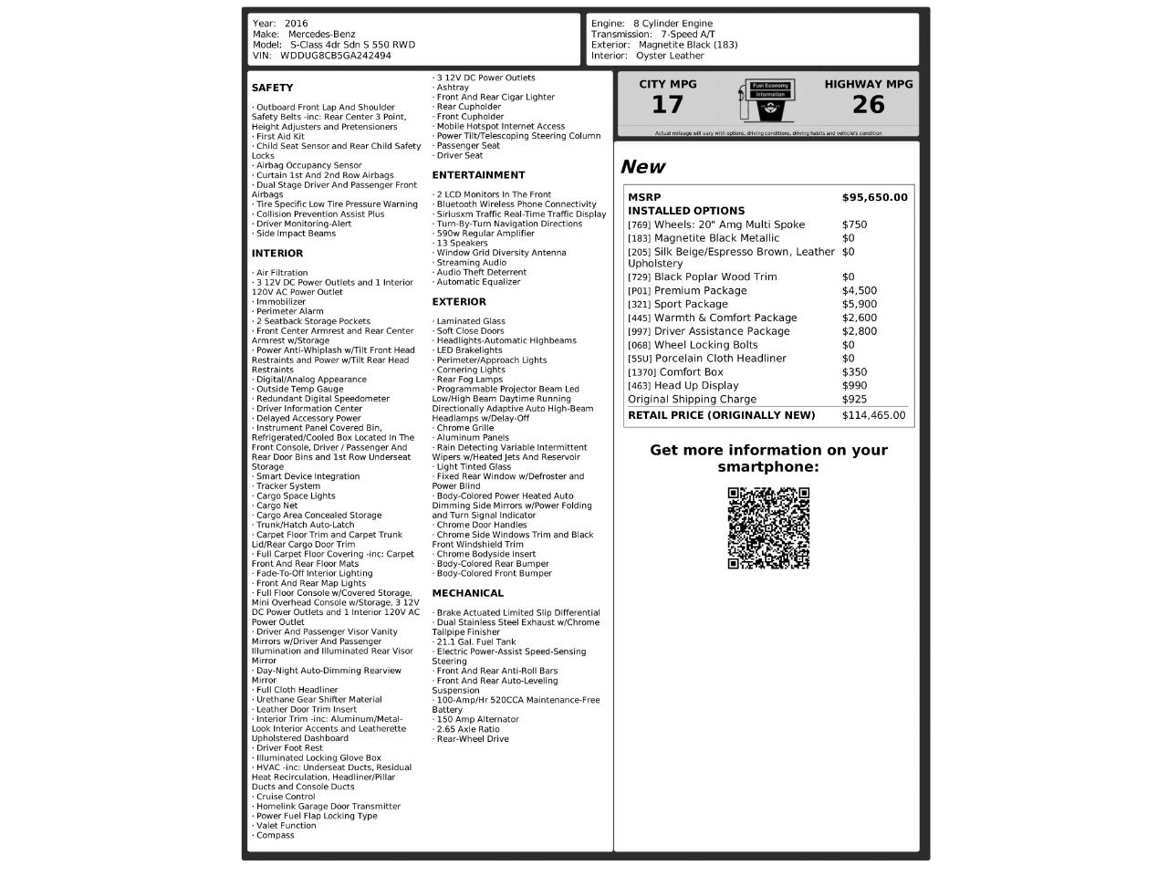 Mercedes-Benz S-Class  2016