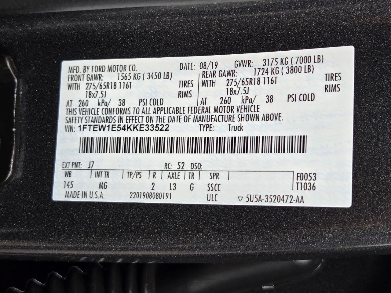 Ford F-150 XLT SuperCrew 4WD 2019