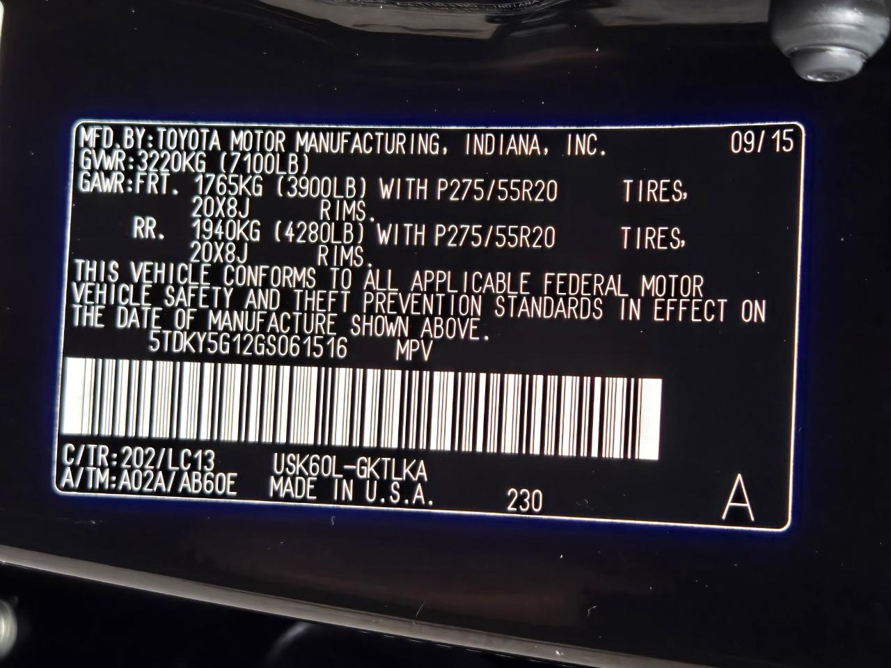 Toyota Sequoia  2016