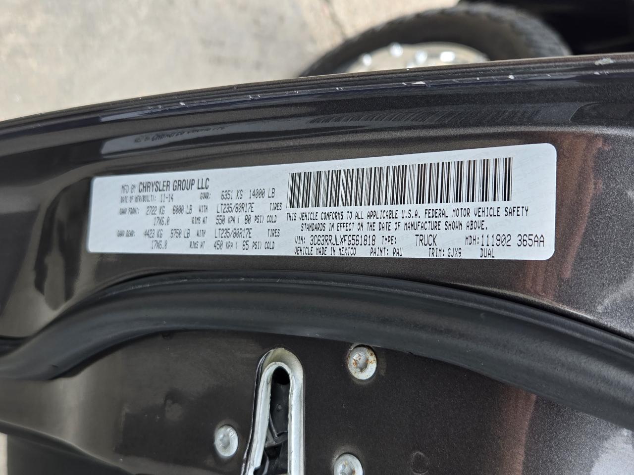 RAM 3500 Laramie Crew Cab 4WD 2015