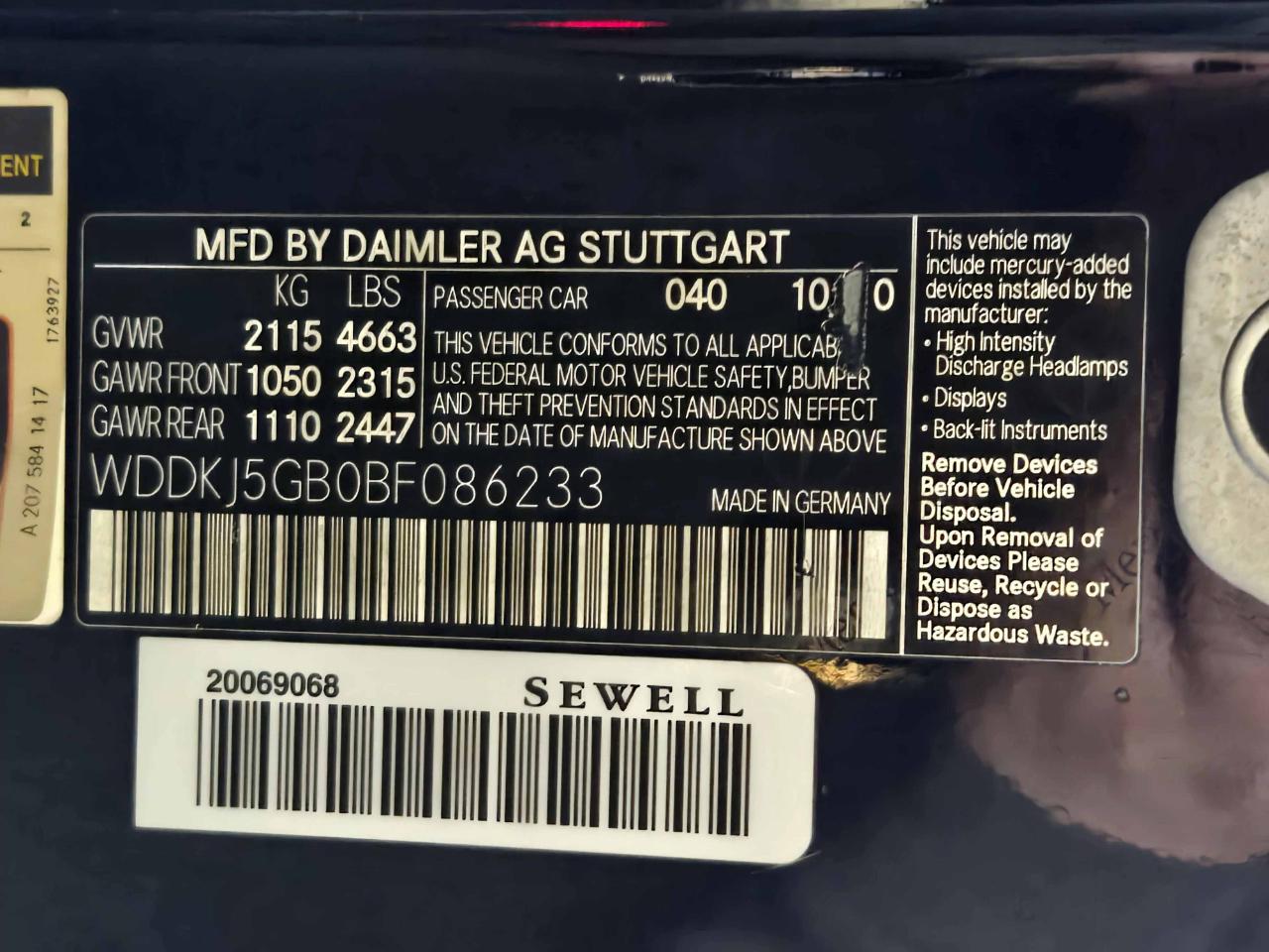 Mercedes-Benz E-Class  2011