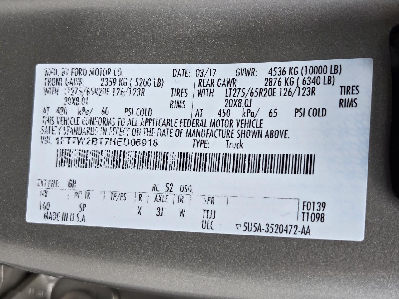 Ford Super Duty F-250 SRW  2017