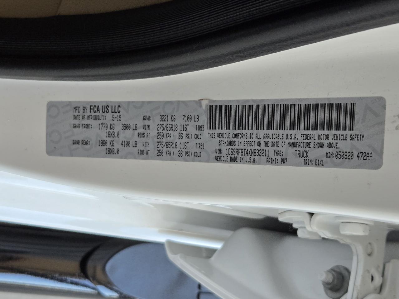 RAM 1500 Big Horn Quad Cab 4WD 2019