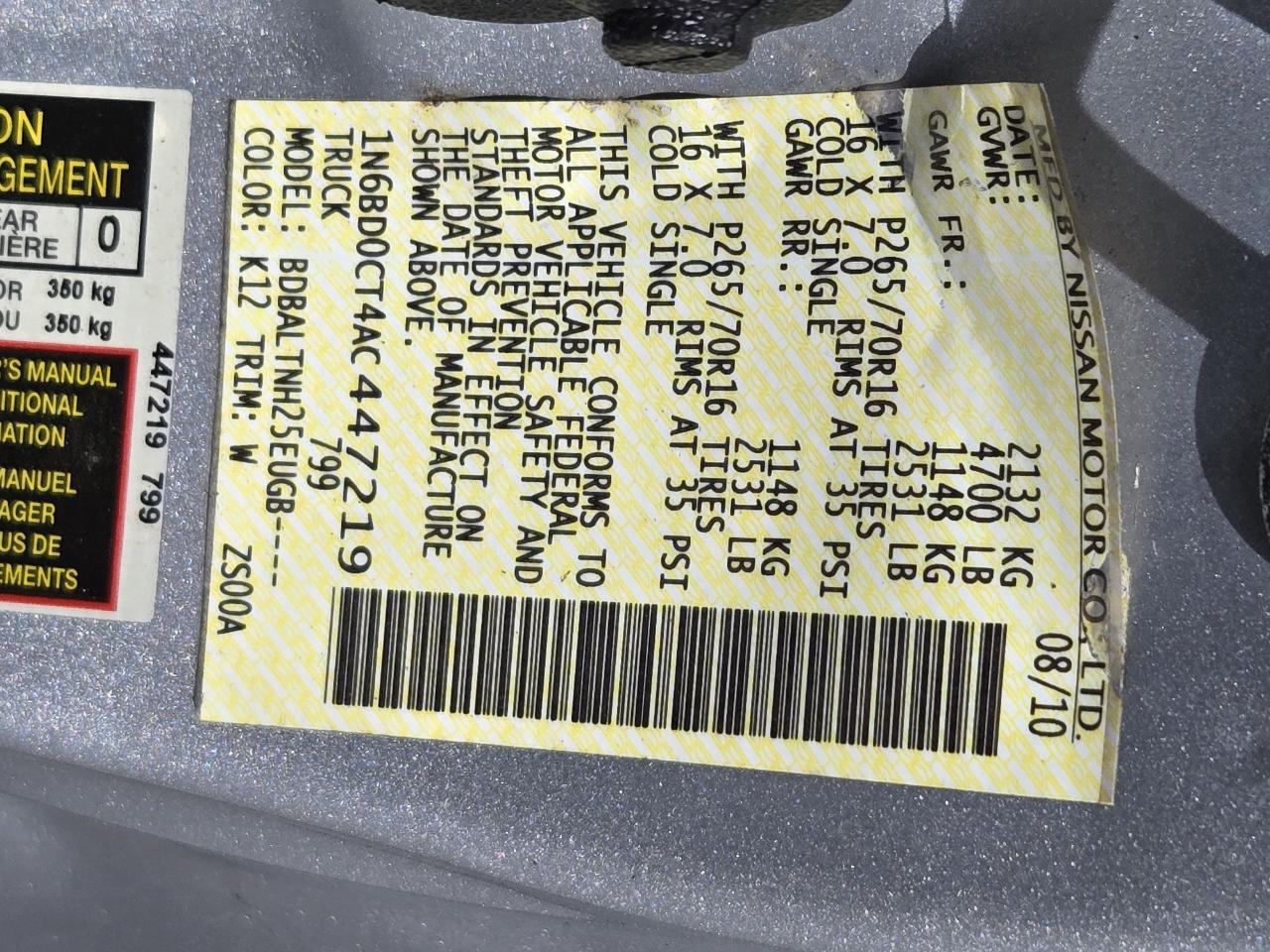 Nissan Frontier  2010