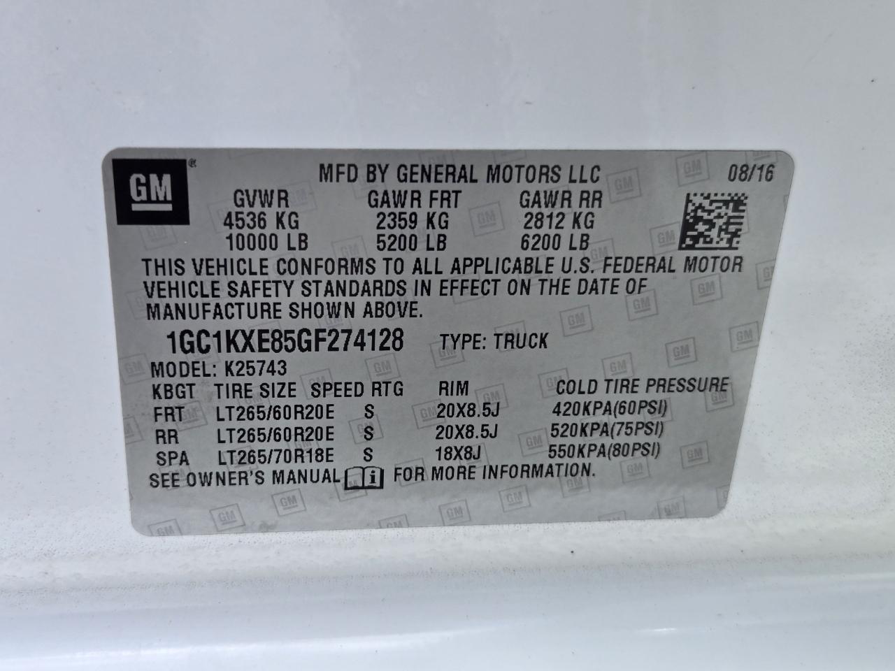 Chevrolet Silverado 2500HD  2016