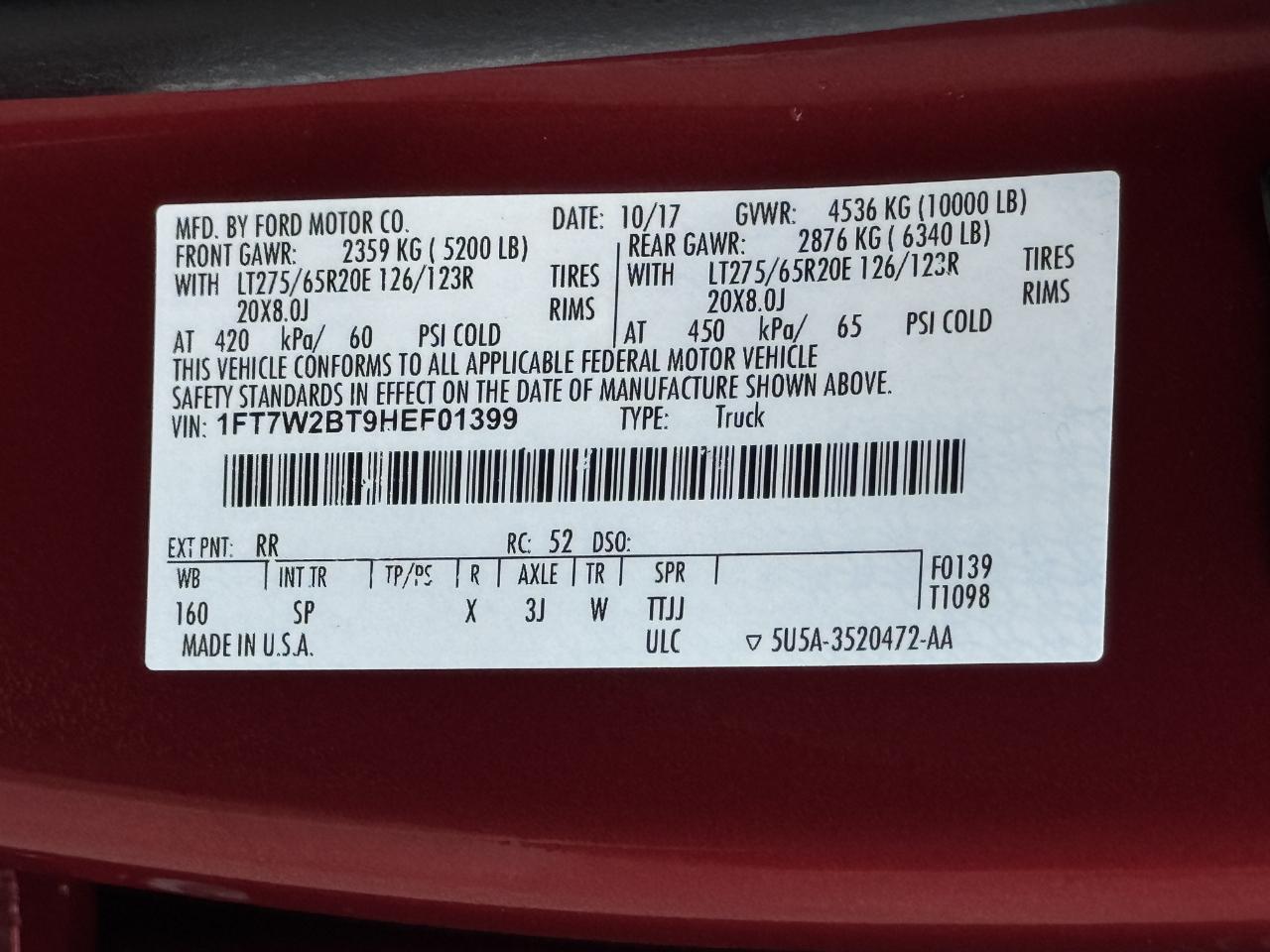 Ford Super Duty F-250 SRW  2017