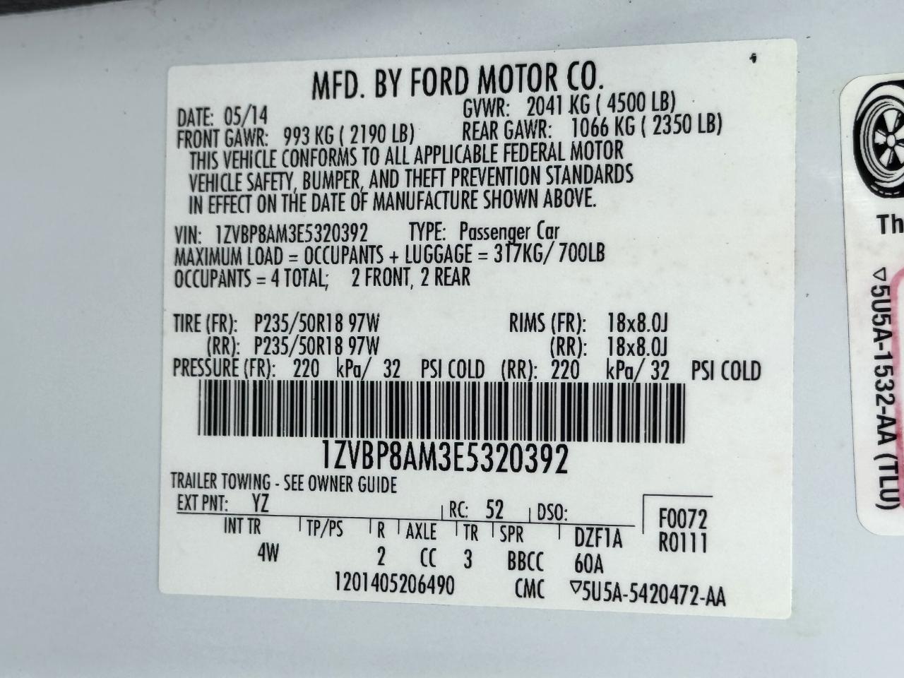 Ford Mustang  2014