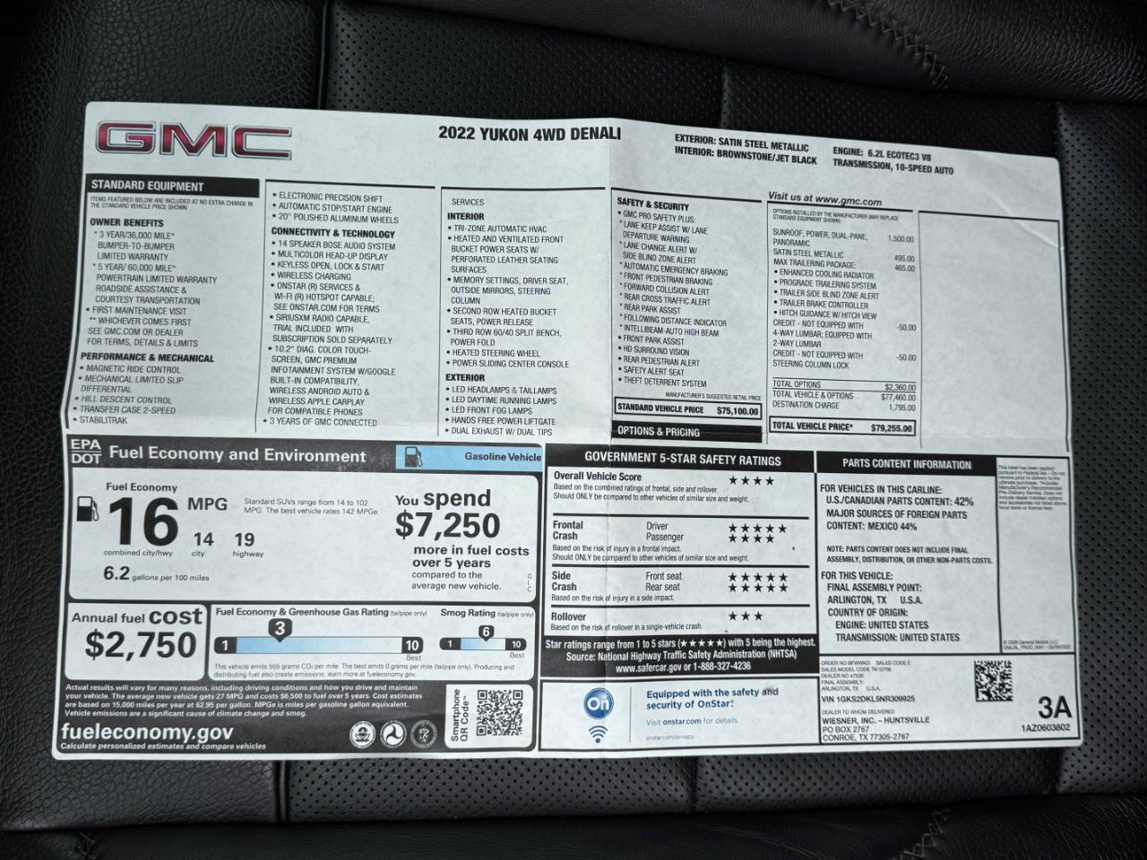 GMC Yukon Denali 4WD 2022