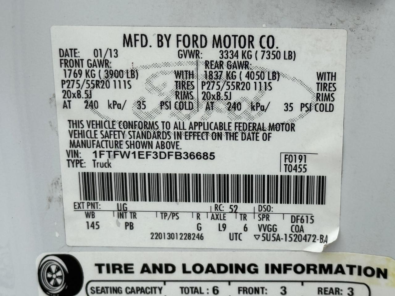 Ford F-150 Platinum SuperCrew 4WD 2013