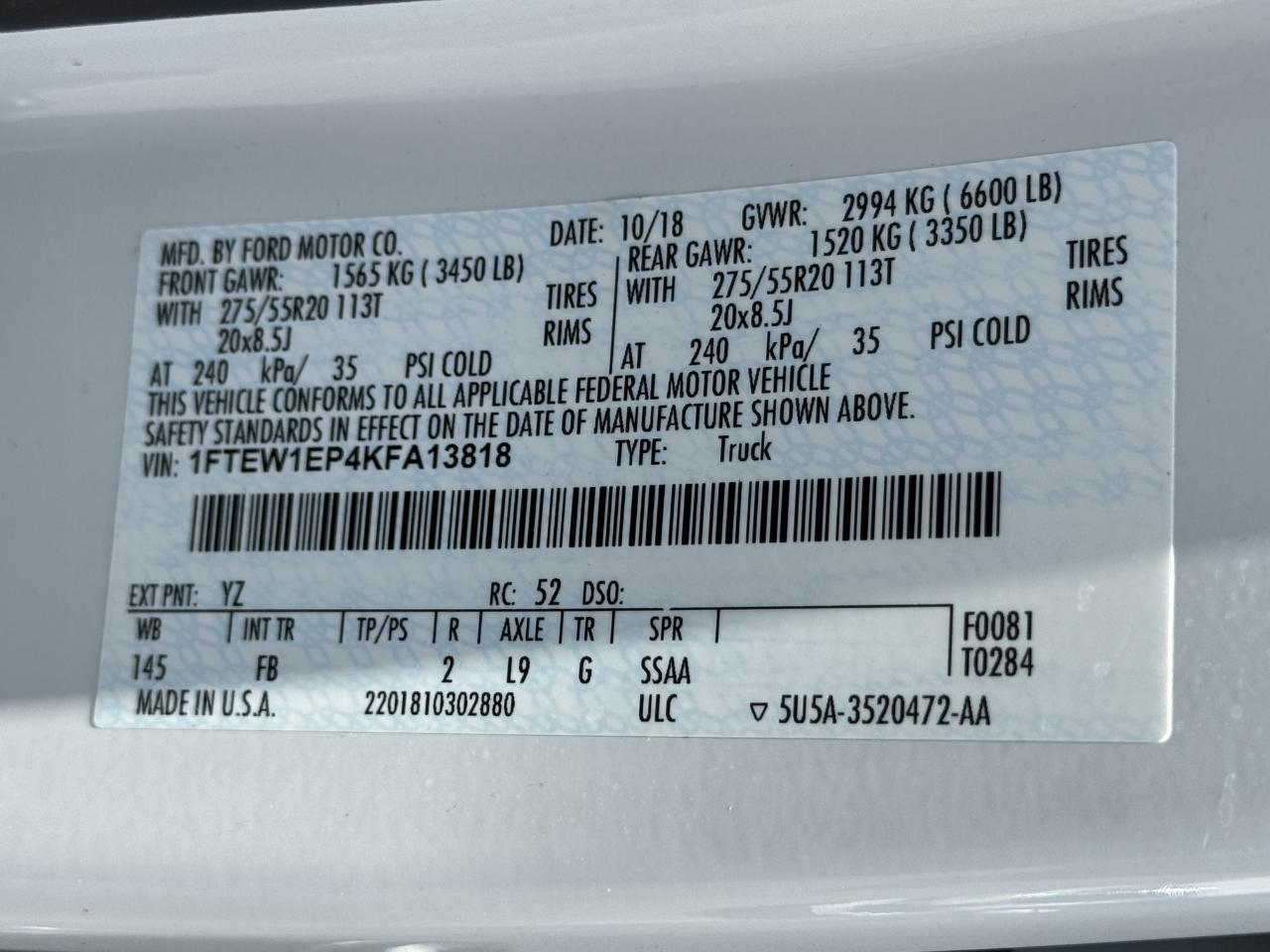 Ford F-150 XLT SuperCrew 4WD 2019