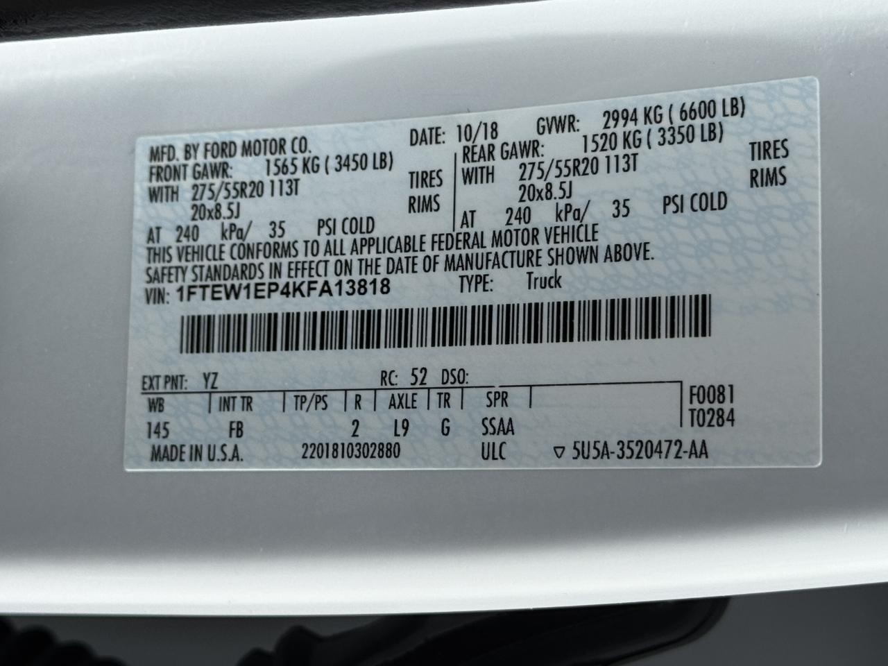 Ford F-150 XLT SuperCrew 4WD 2019