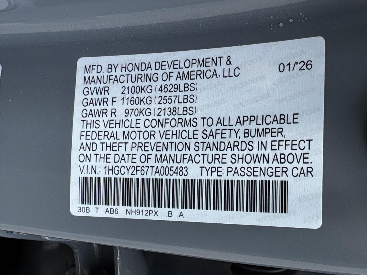 Honda Accord Hybrid  2026