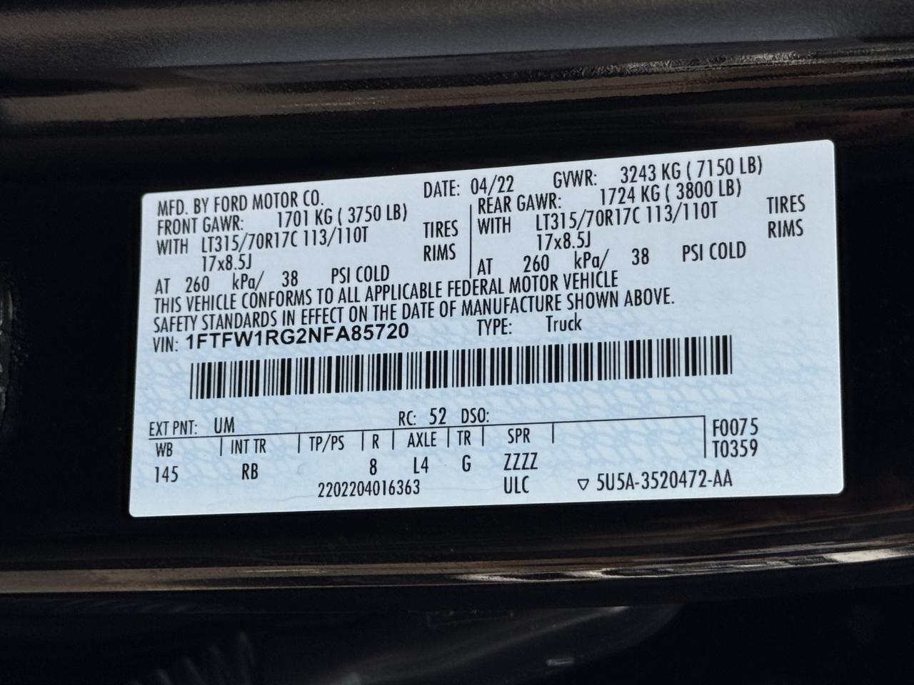 Ford F-150 Raptor SuperCrew 4WD 2022
