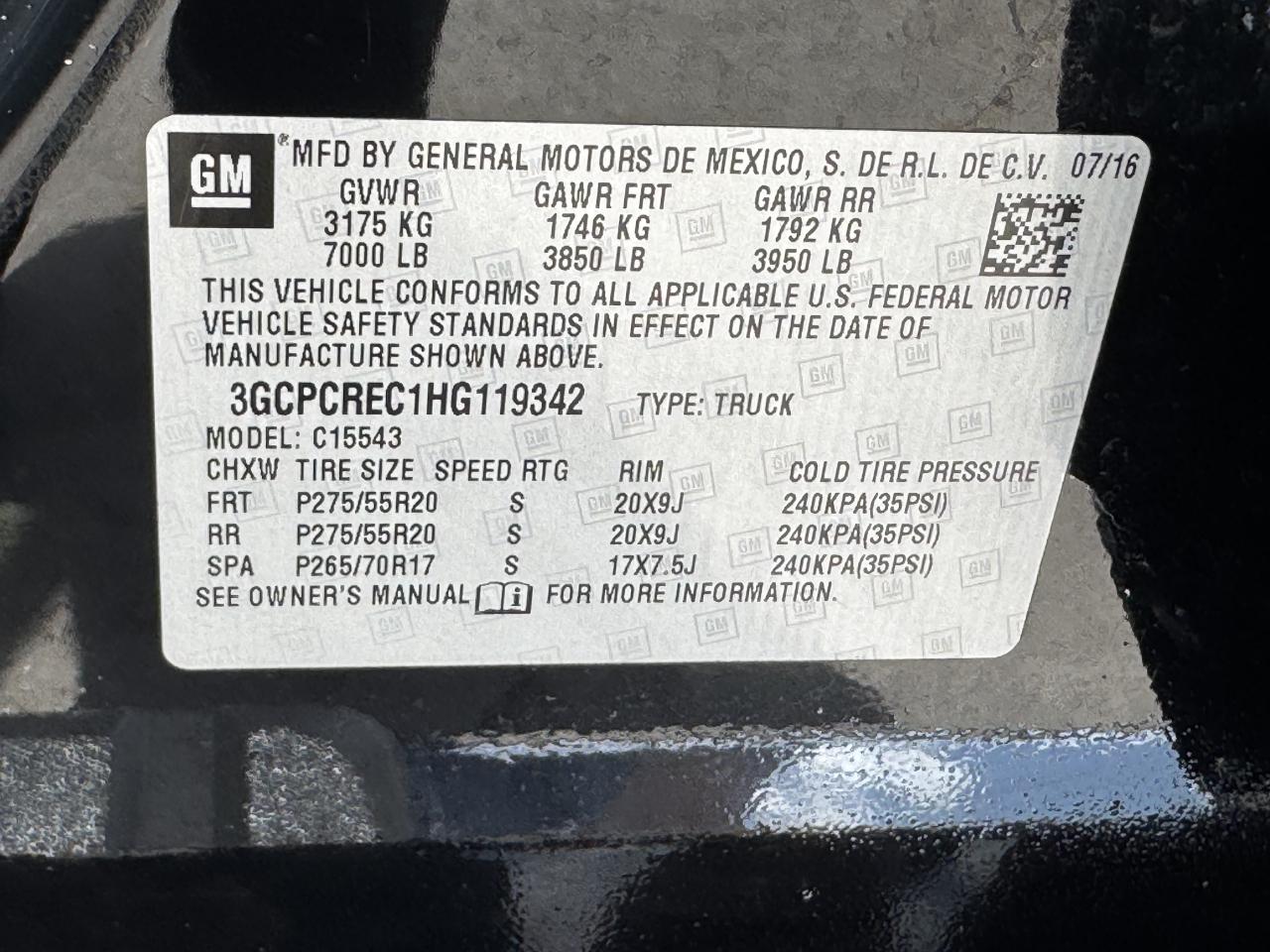 Chevrolet Silverado 1500 LT Crew Cab 2WD 2017