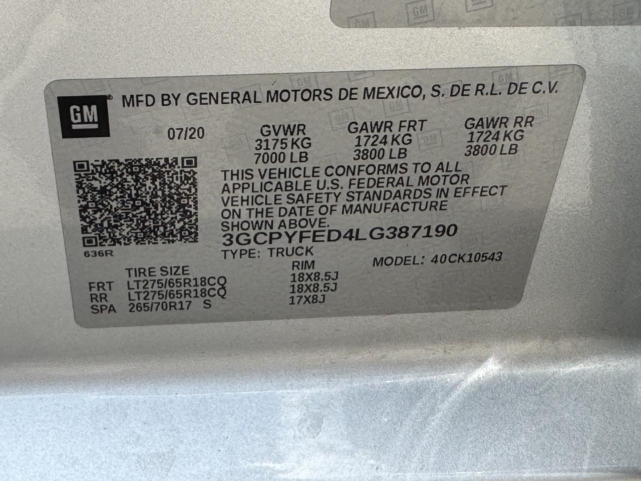 Chevrolet Silverado 1500 LT Trail Boss Crew Cab 4WD 2020