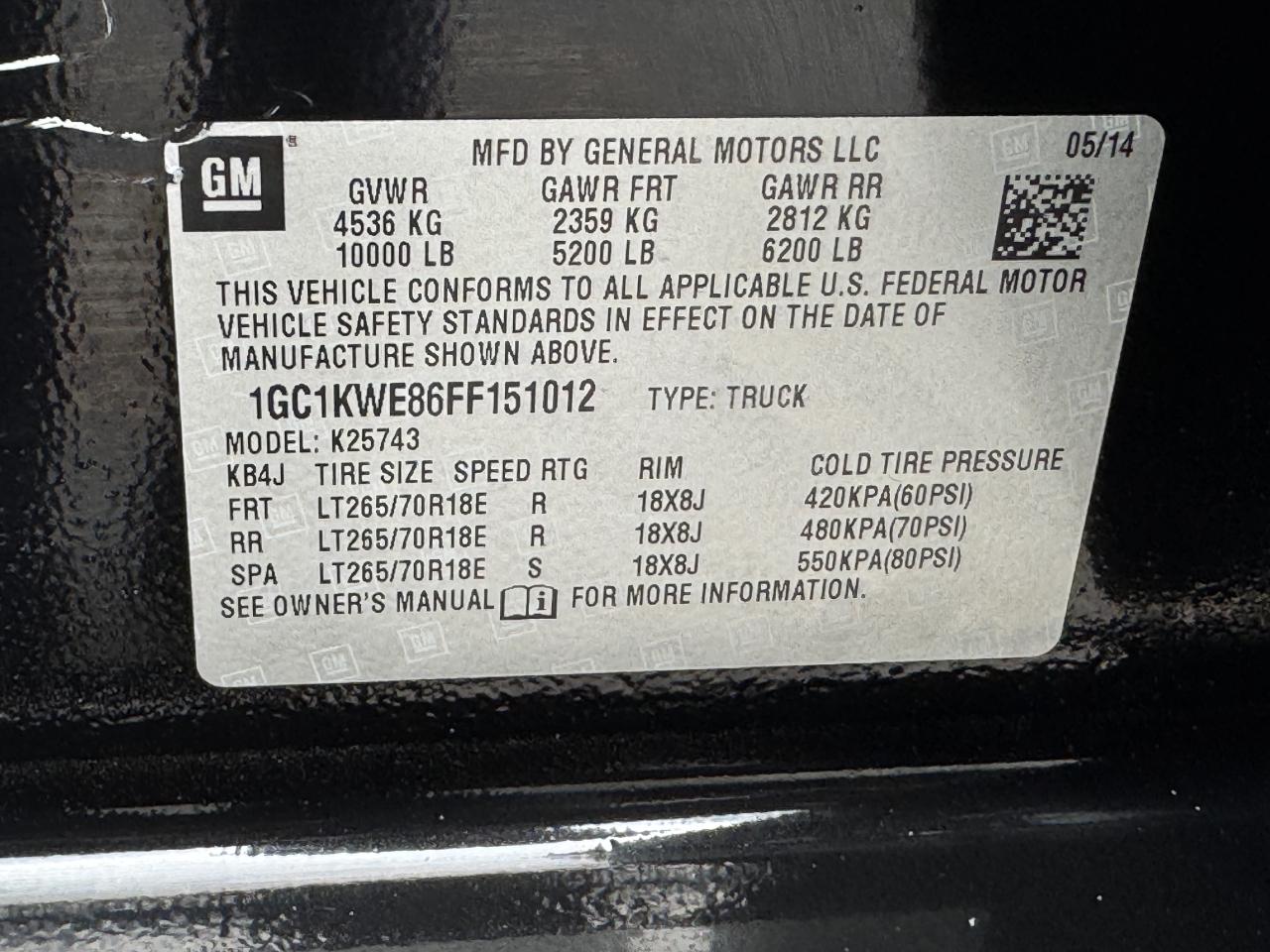 Chevrolet Silverado 2500HD LTZ Crew Cab 4WD 2015