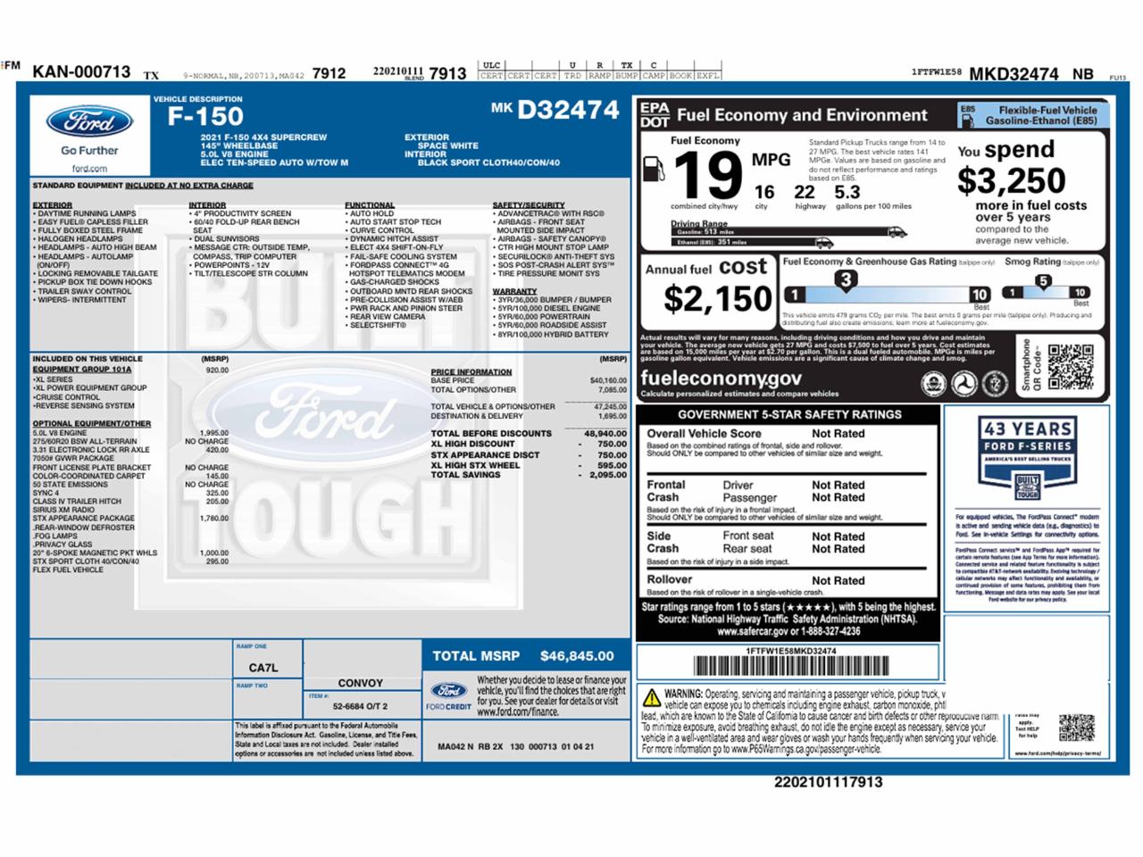 Ford F-150 STX SuperCrew 4WD 2021