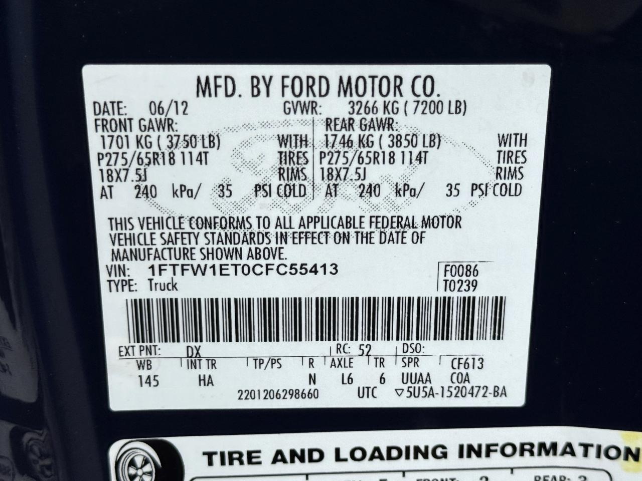 Ford F-150 Lariat SuperCrew 4WD 2012