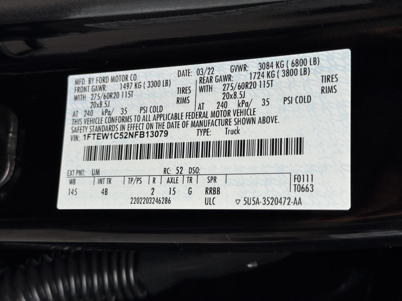 Ford F-150 XLT SuperCrew 2WD 2022