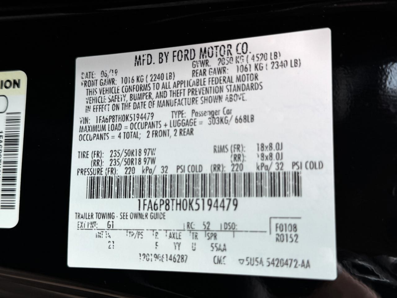 Ford Mustang  2019