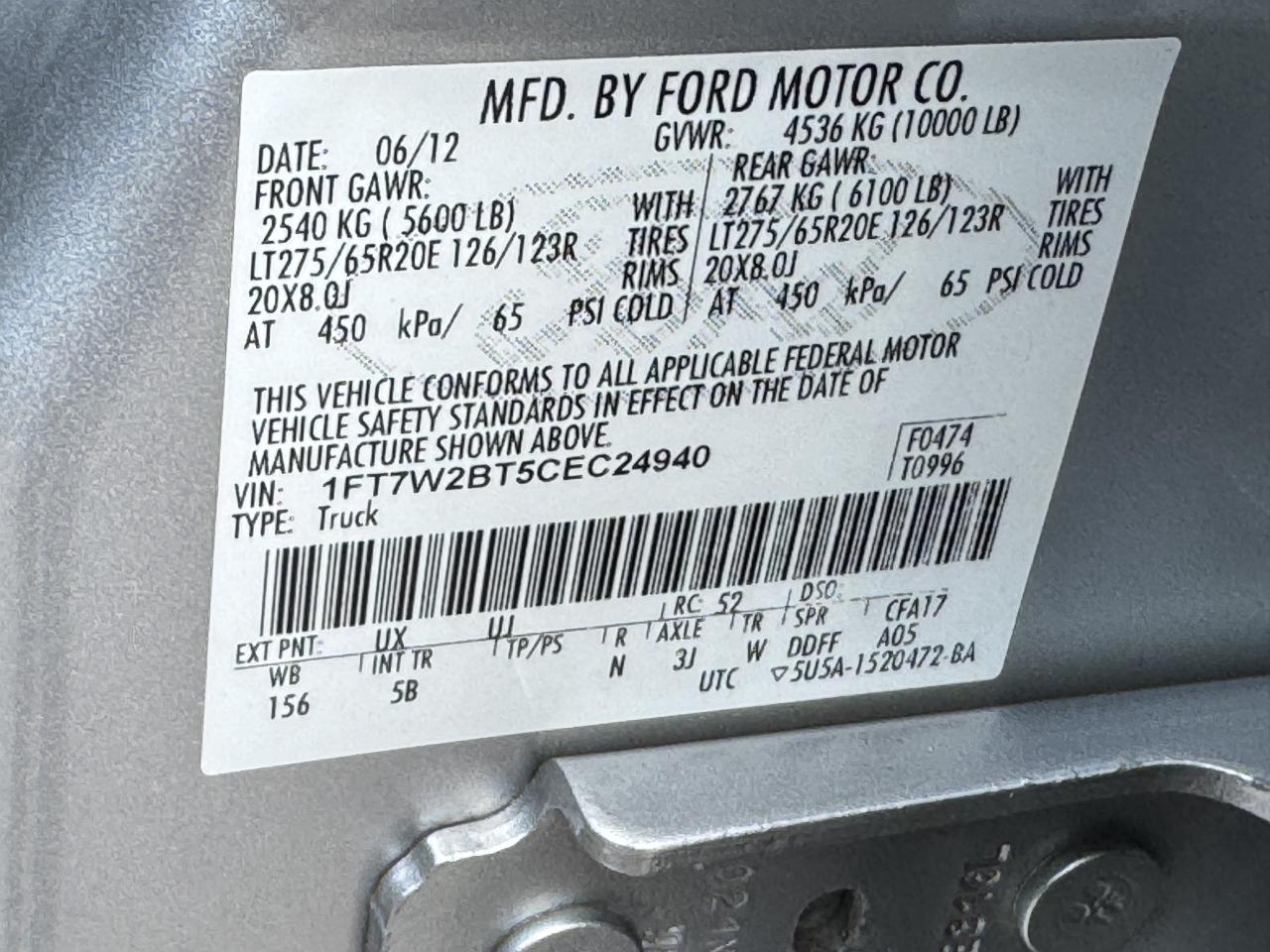 Ford Super Duty F-250 SRW  2012