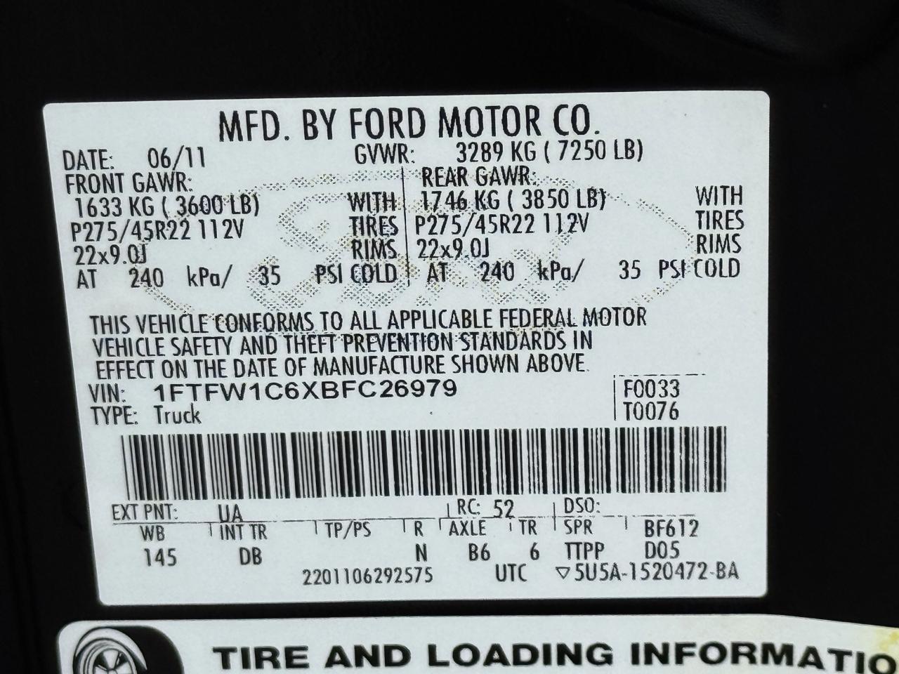 Ford F-150 Harley-Davidson SuperCrew 2WD 2011