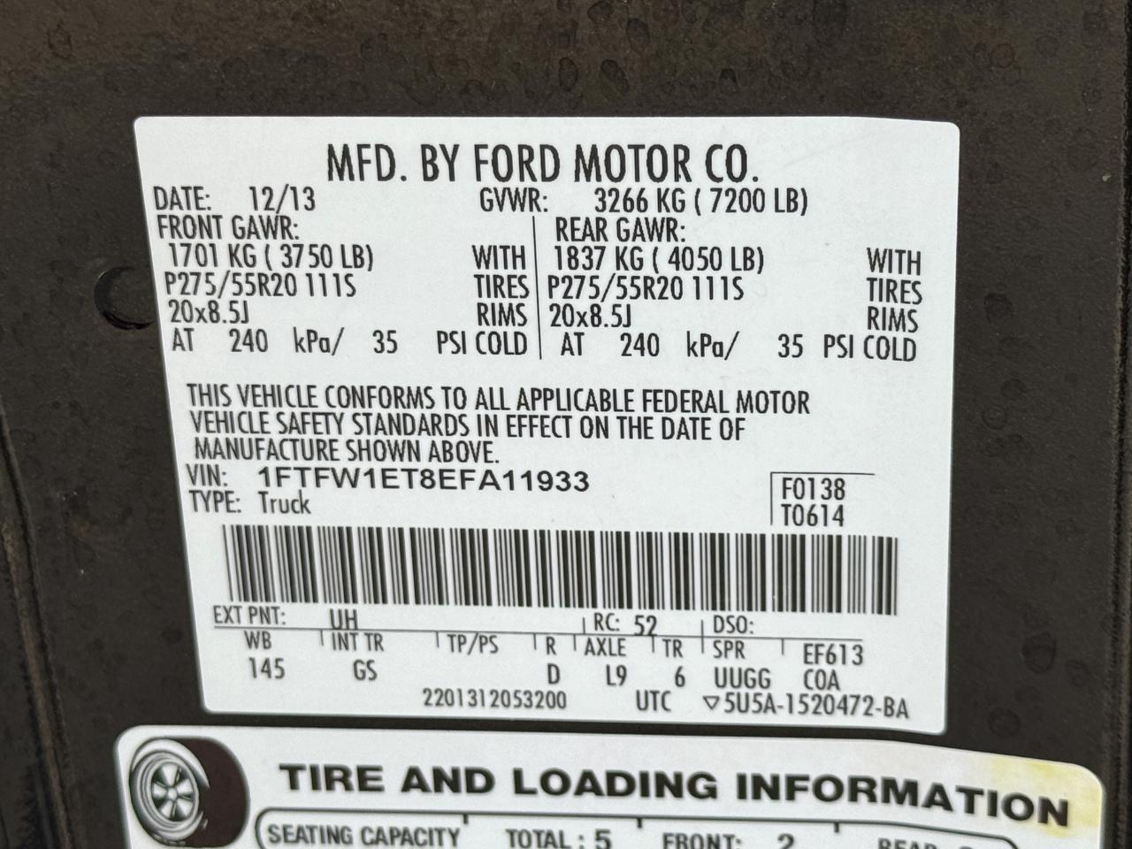 Ford F-150 XLT SuperCrew 4WD 2014