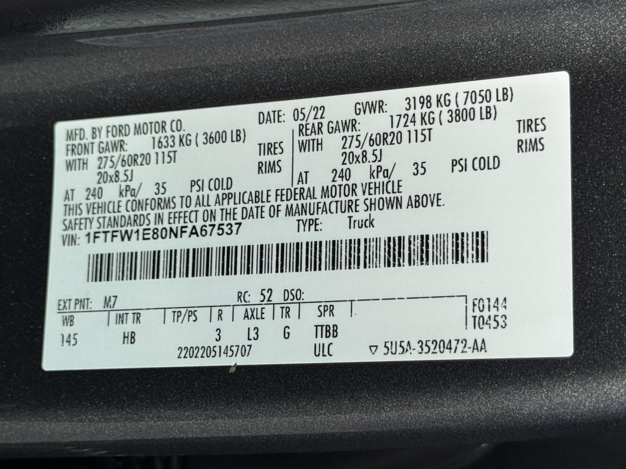 Ford F-150 Lariat SuperCrew 4WD 2022