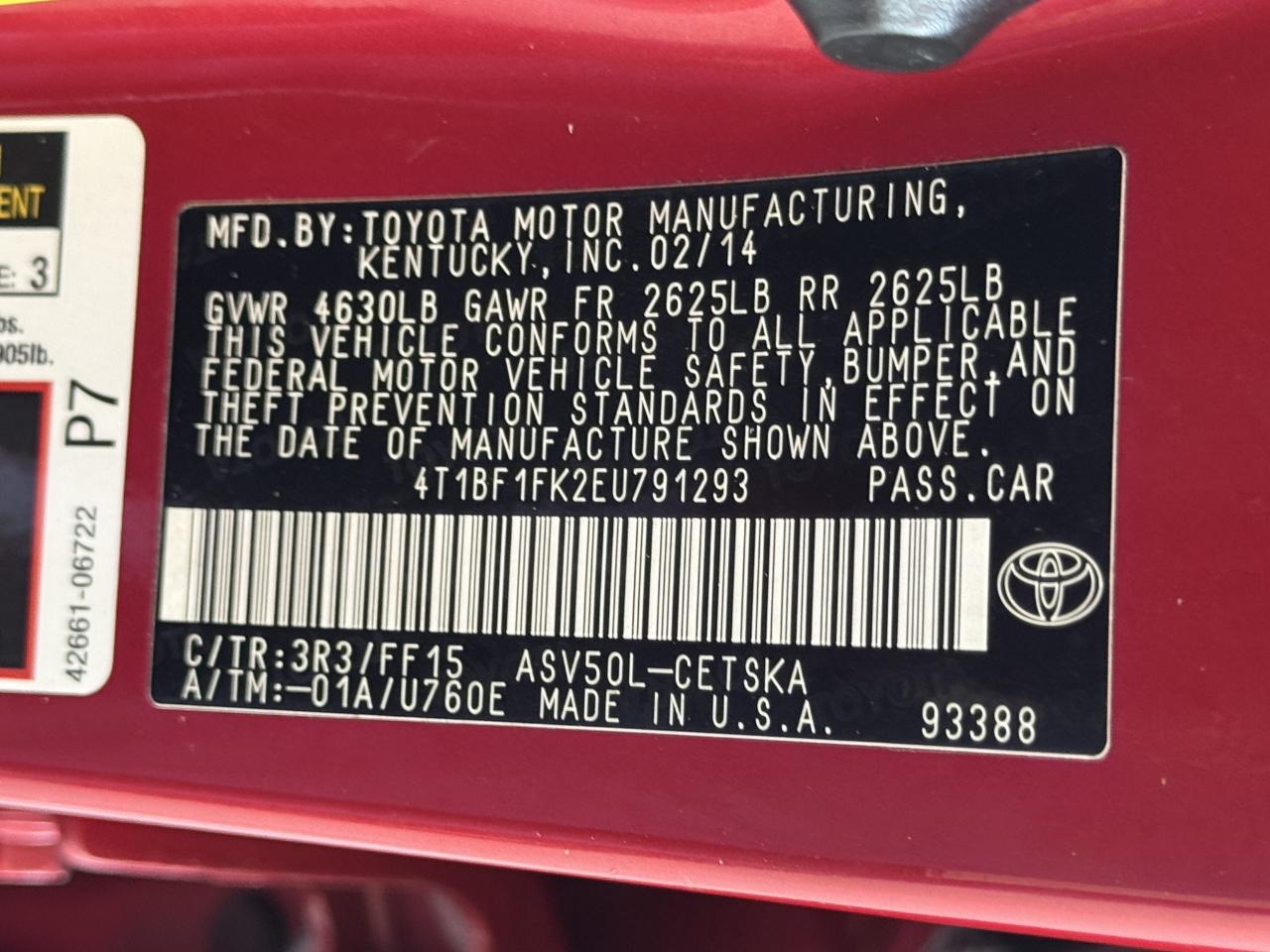 Toyota Camry  2014
