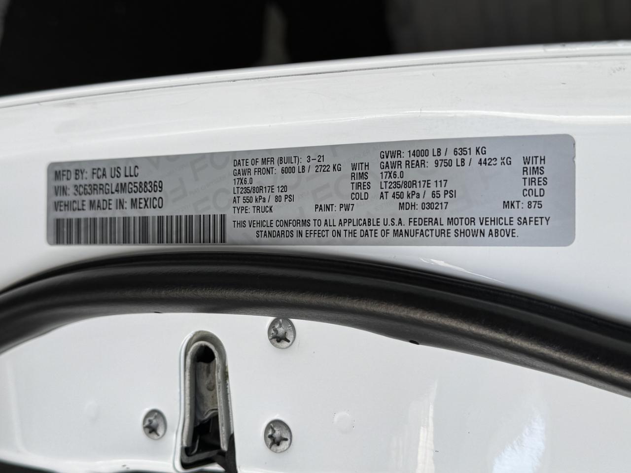 RAM 3500  2021