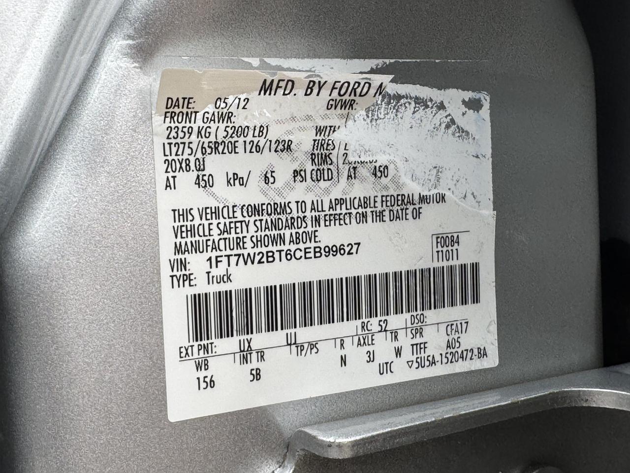 Ford Super Duty F-250 SRW  2012