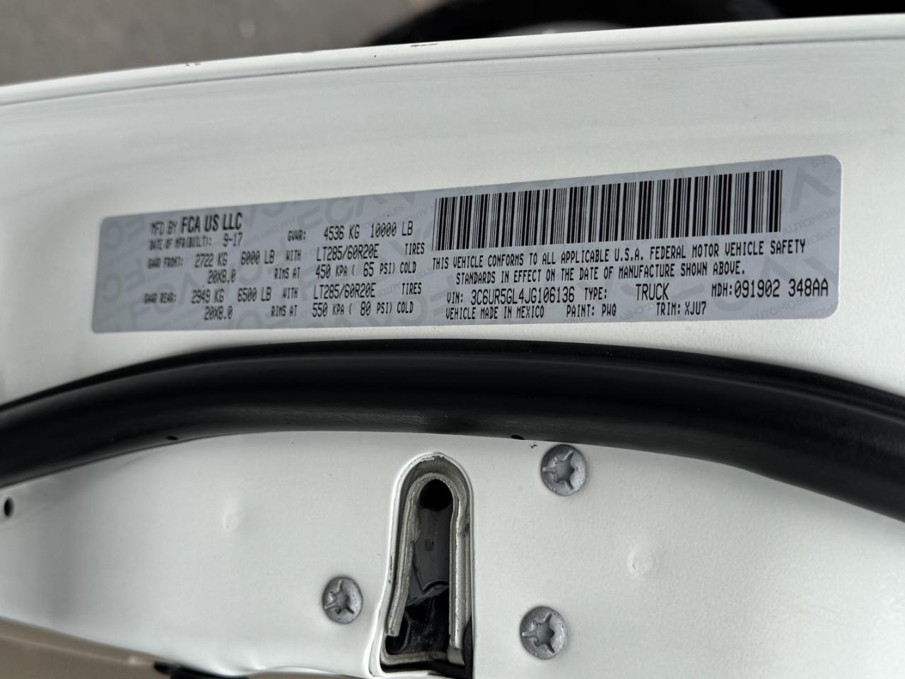 RAM 2500  2018