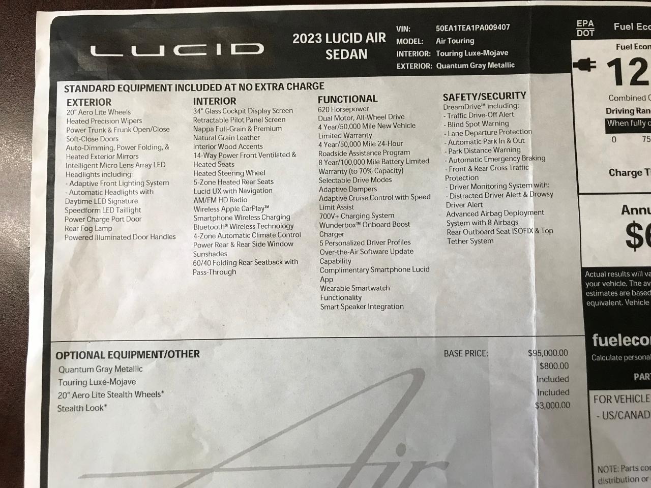 Lucid Air Touring 2023