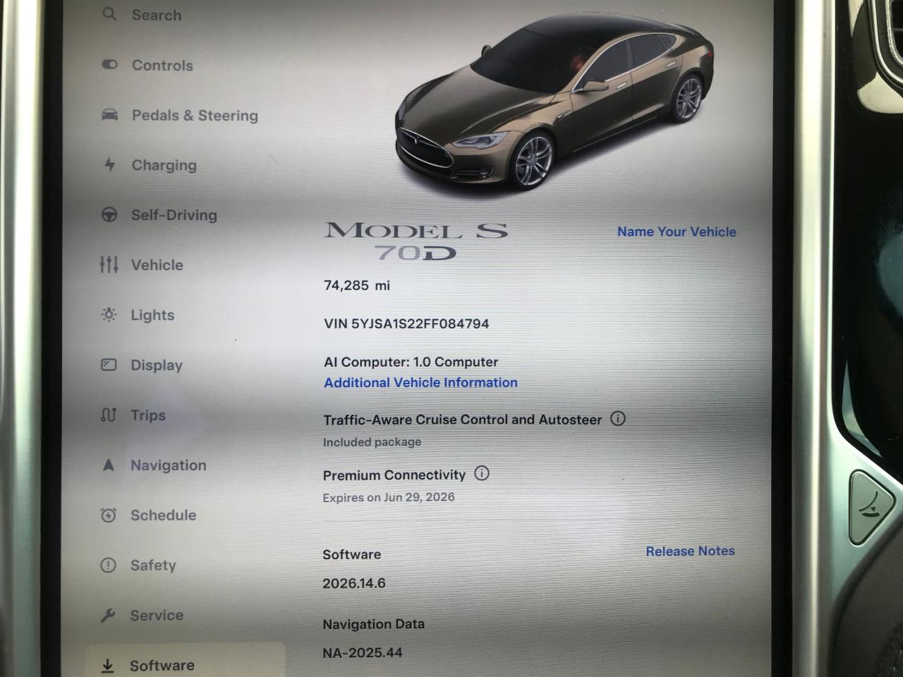 Tesla Model S 70D 2015
