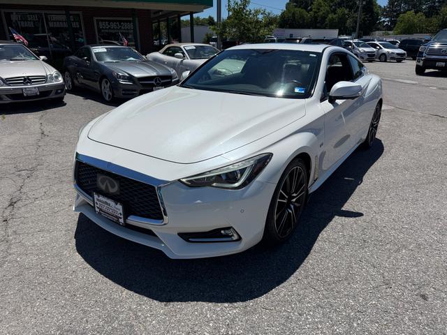 Pearl White 2018 INFINITI Q60 3.0t Sport Coupe AWD Coupe All-Wheel Drive 7-Speed Automatic