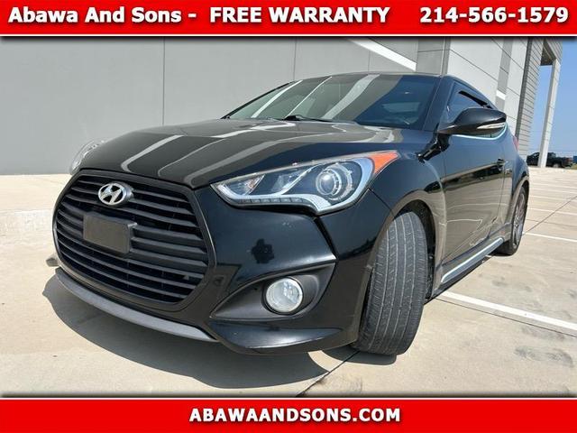 Black 2014 Hyundai Veloster Coupe Front-Wheel Drive 6-Speed Automatic
