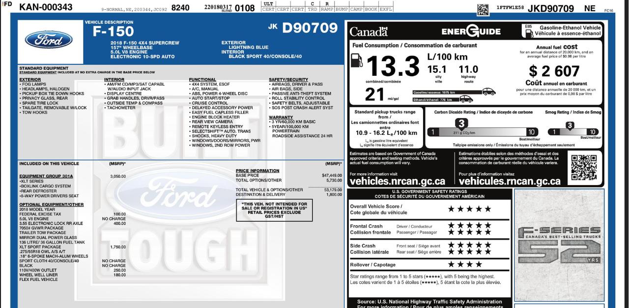 Ford F-150 XLT SuperCrew 6.5-ft Box 4WD 2018