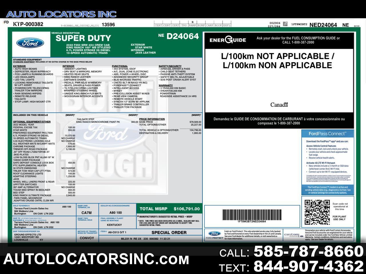 2022 Ford F-250 SD King Ranch Crew Cab 4WD