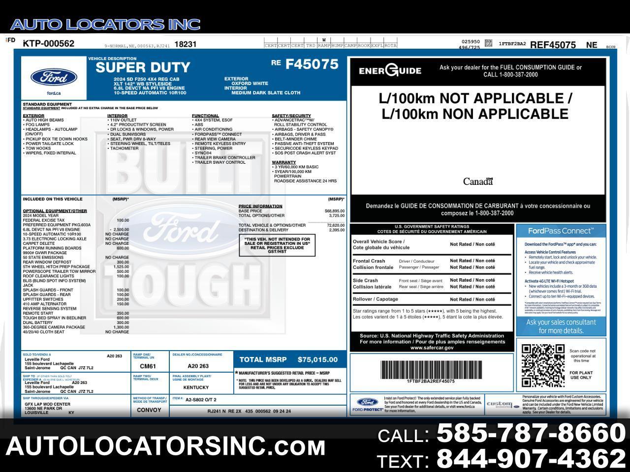 2024 Ford F-250 SD XLT Reg. Cab 4WD