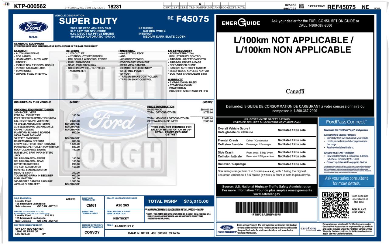 Ford F-250 XLT Reg Cab 4WD 2024