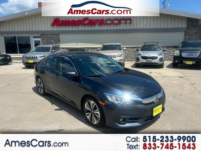 Blue 2017 Honda Civic Sedan Front-Wheel Drive Automatic