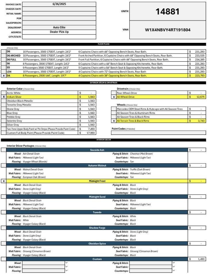 Mercedes-Benz Sprinter 2500 144-in. WB 2024