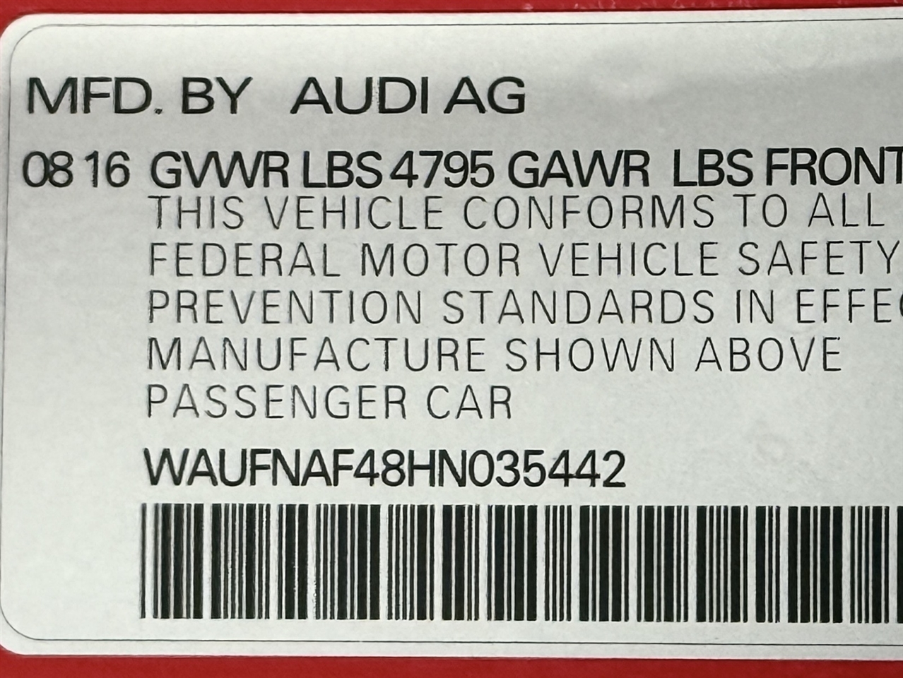 Audi A4  2017 Audi A4  2017