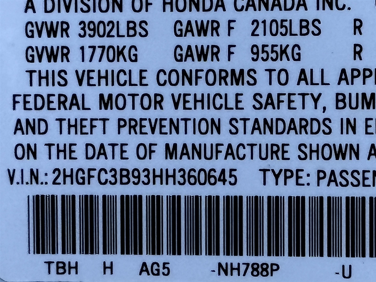 Honda Civic Coupe  2017