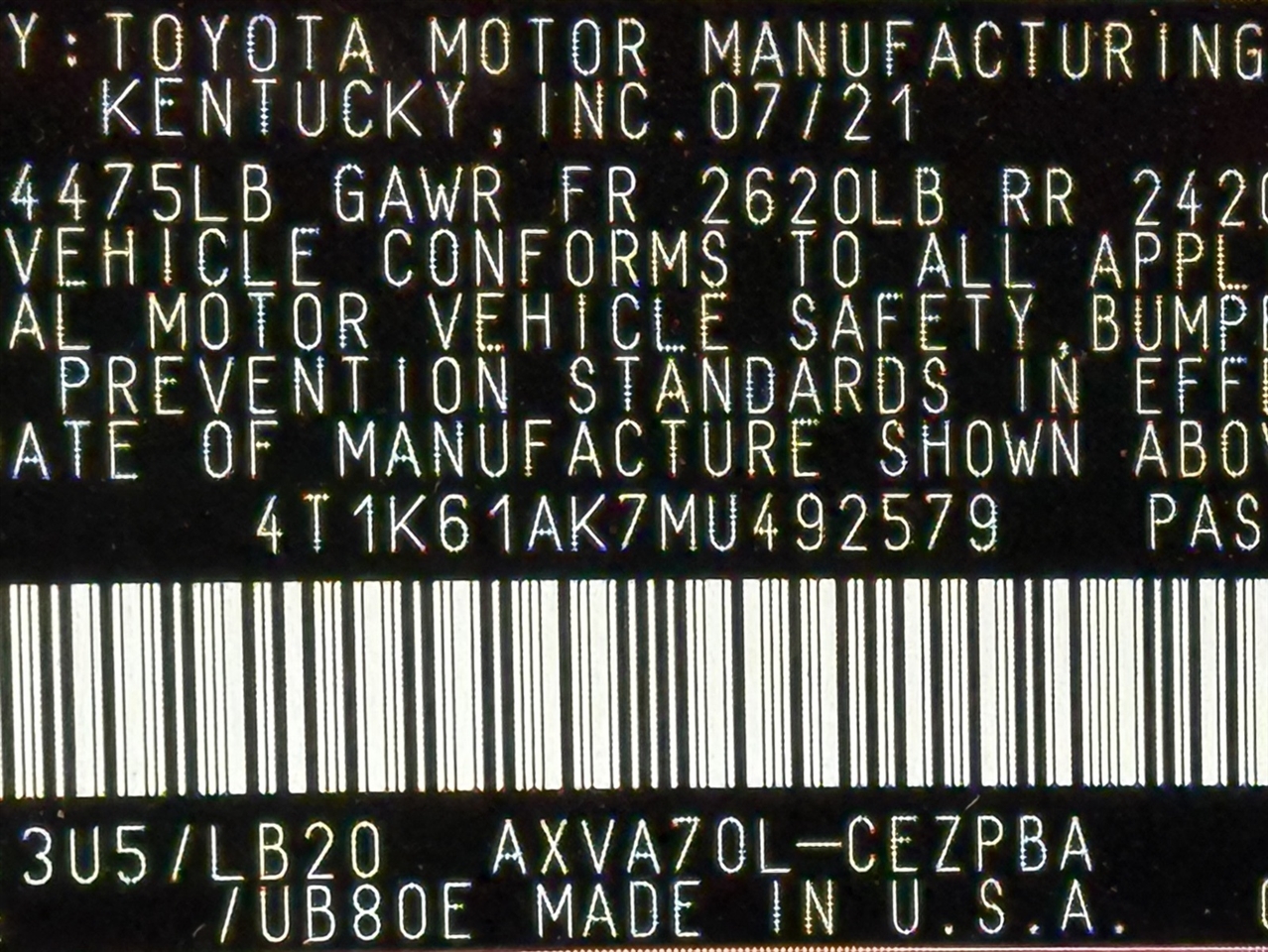 Toyota Camry  2021