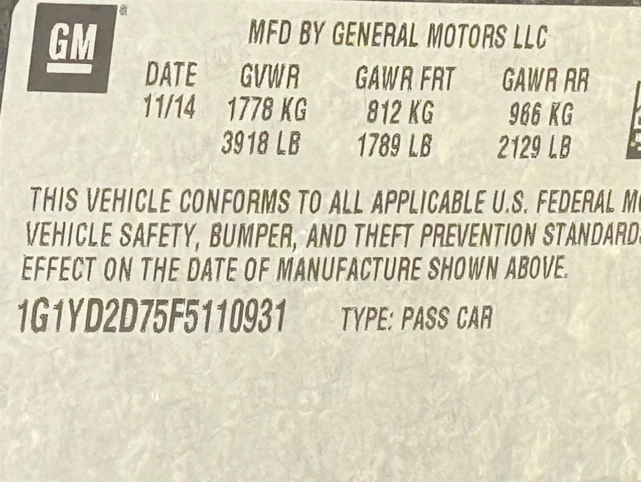 Chevrolet Corvette  2015